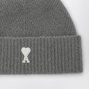 Ami Paris Ami de Coeur berretto in lana grigio