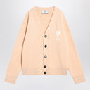 Ami Paris Light beige wool cardigan Ami De Coeur