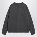 Ami Paris Ami De Coeur heather grey wool cardigan