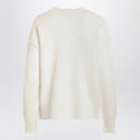 Ami Paris Weiße Wollstrickjacke Ami De Coeur