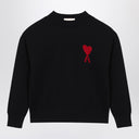 Ami Paris Black wool sweater Ami De Coeur