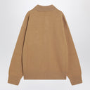 Ami Paris Camel-coloured Ami De Coeur polo sweater