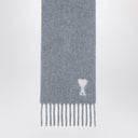 Ami Paris Grey Ami de Coeur scarf