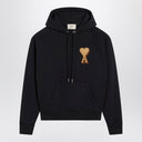 Sudadera con capucha negra Ami De Coeur de Ami Paris
