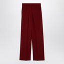 Pantaloni palazzo in lana bordeaux LouLou De Saison