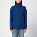A.P.C. blauer Wollrollkragenpullover