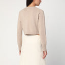 LouLou De Saison Beige cropped cardigan in cashmere