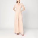 Vestido rosa claro de georgette de seda Alberta Ferretti