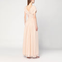 Vestido rosa claro de georgette de seda Alberta Ferretti