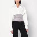 Giuseppe di Morabito White shirt with rhinestone bustier