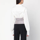 Giuseppe di Morabito White shirt with rhinestone bustier