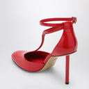 Ferragamo Red Pump T-strap in patent leather