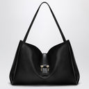 Ferragamo Large black leather tote bag