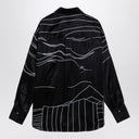 Ferragamo Black silk satin shirt