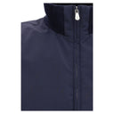 Blue Polyester Sleveless Jacket