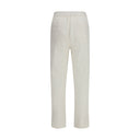 White Cotton Casual Pants