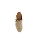 Beige Calf Leather Bos Taurus Clogs
