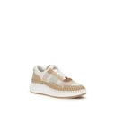 Beige Rubber Chunky Sneakers