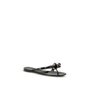 Black Pvc Flat Sandals