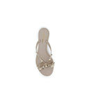 Beige Pvc Flat Sandals