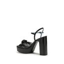 Black Calf Leather Bos Taurus Platform Sandals