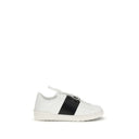 White Calf Leather Bos Taurus Low Top Sneakers