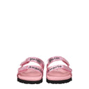 Pink Leather Slippers