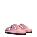 Pink Leather Slippers