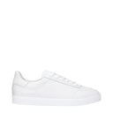 White Leather Low Top Sneakers
