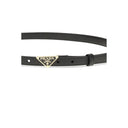Black Calf Leather Bos Taurus Thin Belt