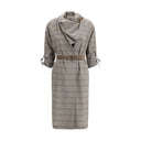 Gray Wool Casual Dress