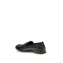 Black Calf Leather Bos Taurus Slip-On Loafers