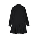 Black Elastane Casual Dress