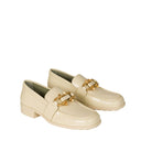 White Calfskin Slip-On Loafers