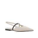 White Calfskin Ballet Flats