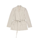 Beige Elastane Coat
