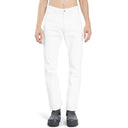 White Cotton Straight-Leg Jeans