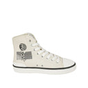 Beige Canvas High Top Sneakers