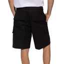 Black Cotton Cargo Shorts