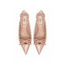 Beige Calfskin Pumps