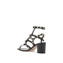 Black Calfskin Flat Sandals