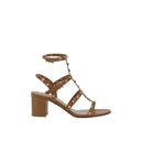 Brown Calfskin Platform Sandals