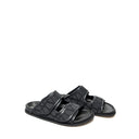 Black Fabric Sandals