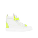 White Calfskin High Top Sneakers