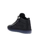 Black Calfskin High Top Sneakers
