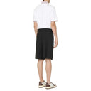 Black Polyester Bermuda Shorts