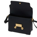 Black Calfskin Shoulder Bag