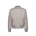 Gray Polyester Bomber