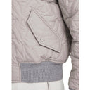Gray Polyester Bomber