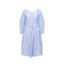 Blue Cotton Casual Dress
